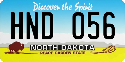 ND license plate HND056