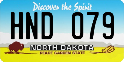 ND license plate HND079