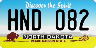 ND license plate HND082