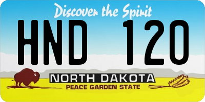 ND license plate HND120