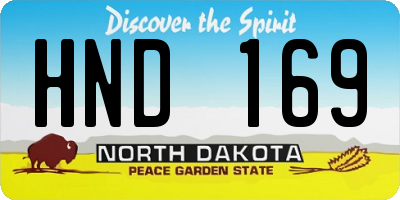 ND license plate HND169
