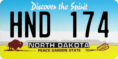 ND license plate HND174