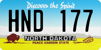 ND license plate HND177
