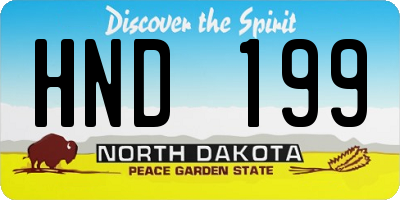 ND license plate HND199