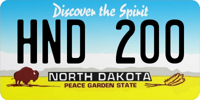 ND license plate HND200