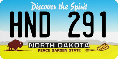 ND license plate HND291