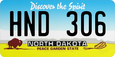 ND license plate HND306