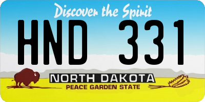 ND license plate HND331