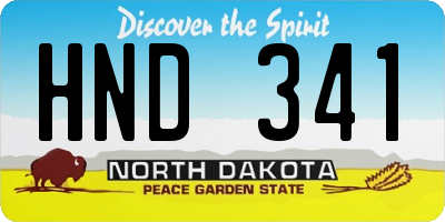 ND license plate HND341