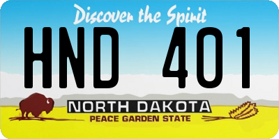 ND license plate HND401