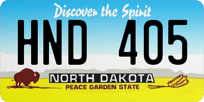 ND license plate HND405