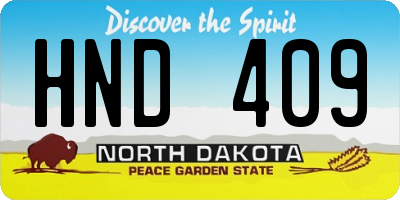 ND license plate HND409