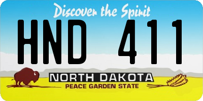 ND license plate HND411