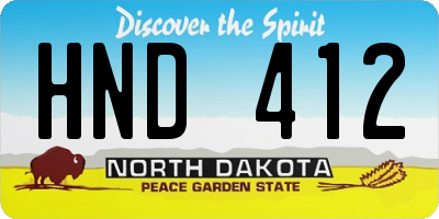 ND license plate HND412