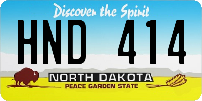 ND license plate HND414