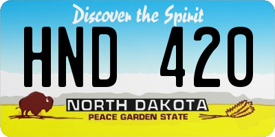 ND license plate HND420