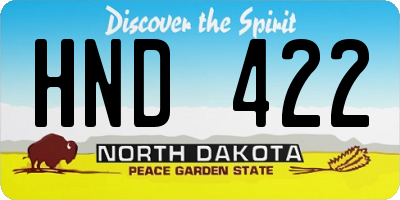 ND license plate HND422