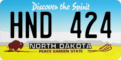 ND license plate HND424