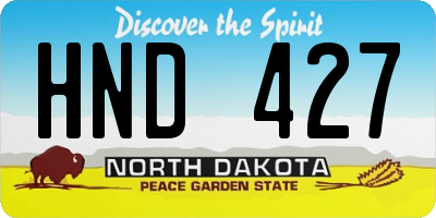 ND license plate HND427