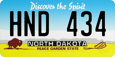 ND license plate HND434