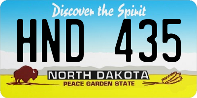 ND license plate HND435