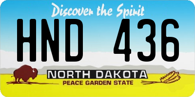 ND license plate HND436