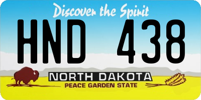 ND license plate HND438