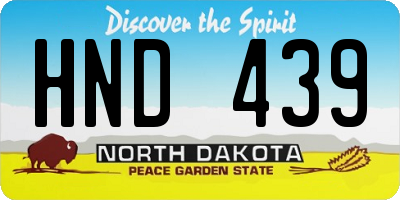 ND license plate HND439