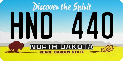 ND license plate HND440