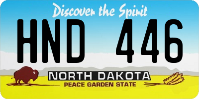 ND license plate HND446