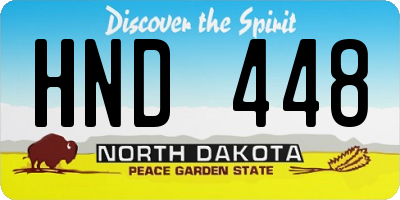 ND license plate HND448