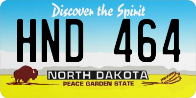 ND license plate HND464