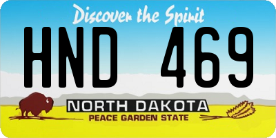 ND license plate HND469