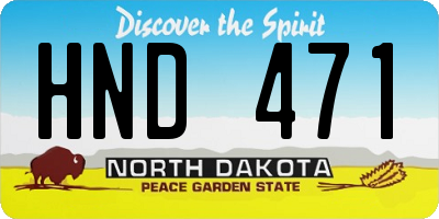 ND license plate HND471