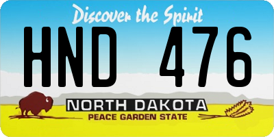 ND license plate HND476