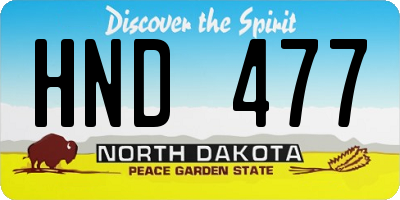 ND license plate HND477