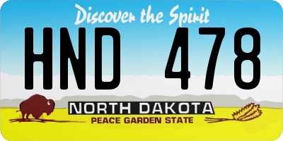 ND license plate HND478