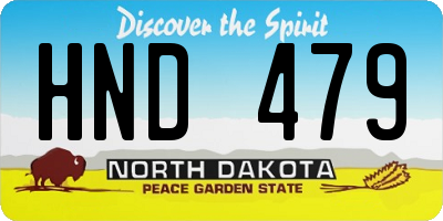 ND license plate HND479