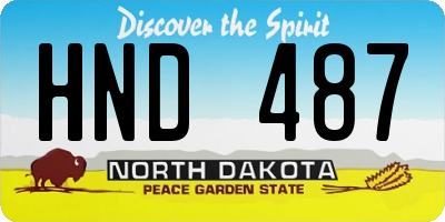 ND license plate HND487