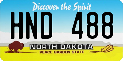 ND license plate HND488