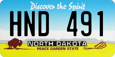 ND license plate HND491