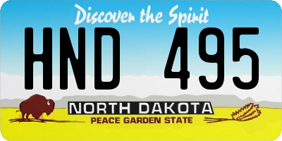 ND license plate HND495