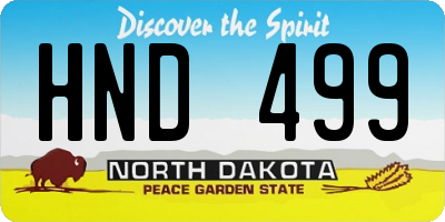 ND license plate HND499