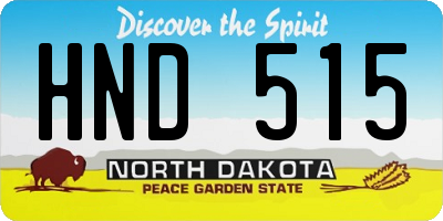 ND license plate HND515