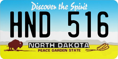 ND license plate HND516