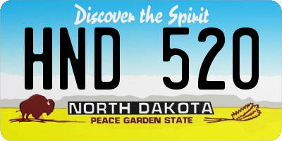 ND license plate HND520