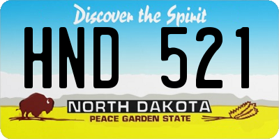 ND license plate HND521