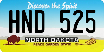 ND license plate HND525