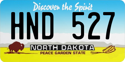 ND license plate HND527