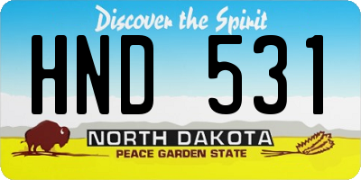 ND license plate HND531